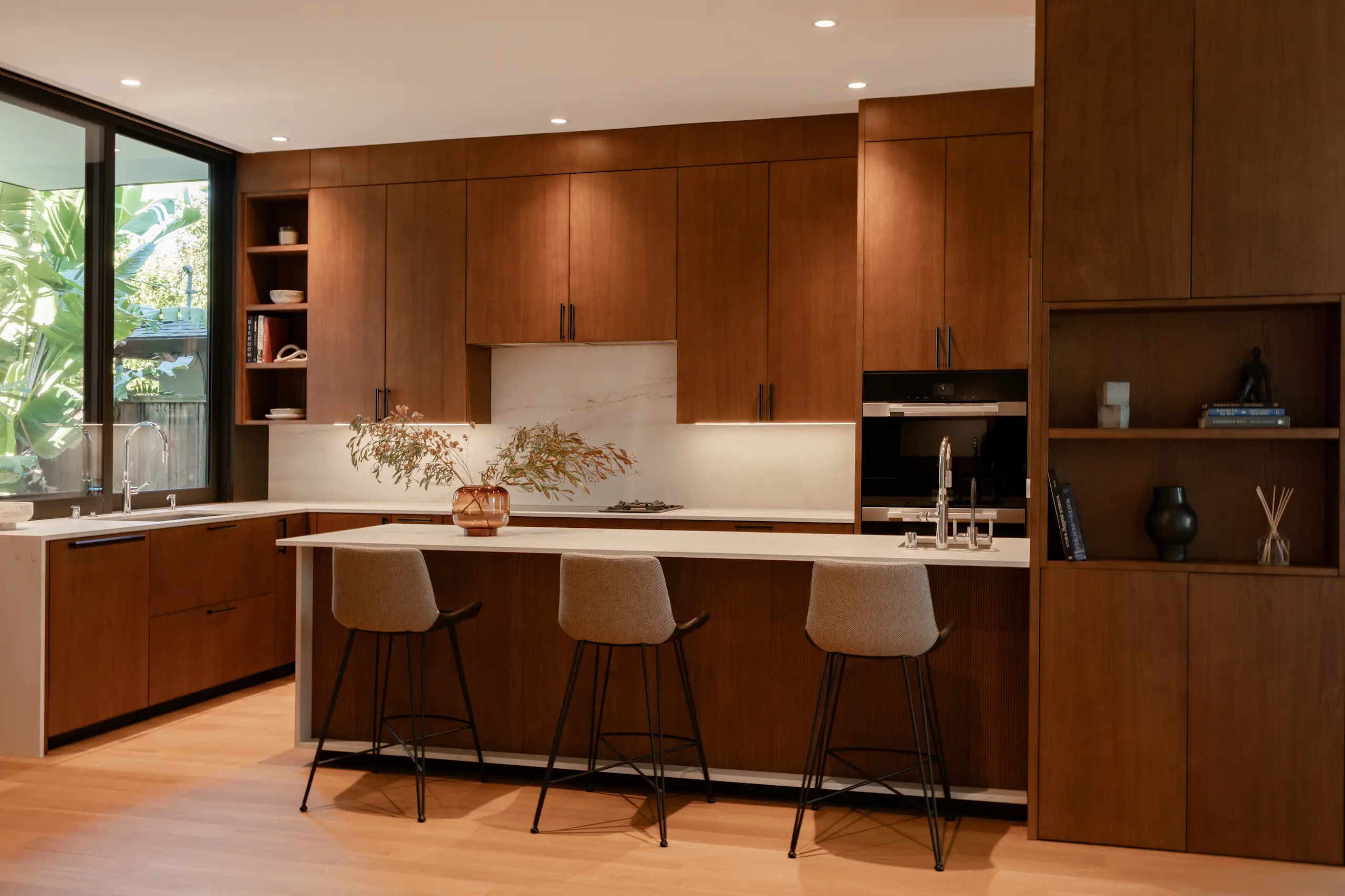 Minimal space with subtle texture and contrast kitchen style